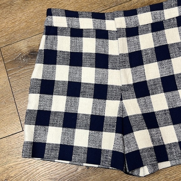 Zara High Waisted Gingham Shorts Size M - Picture 4 of 7
